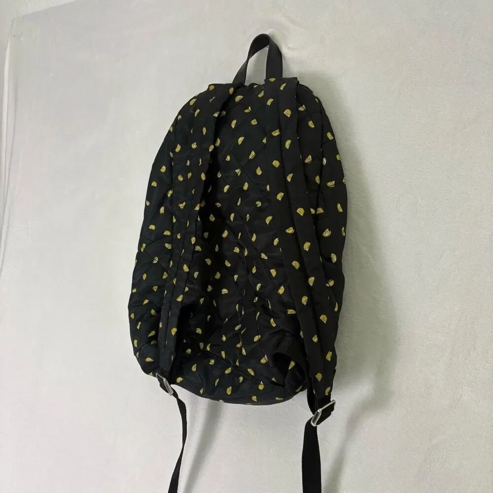 Marc‎ by Marc Jacobs Black with Lemon Print Quilted Backpack
